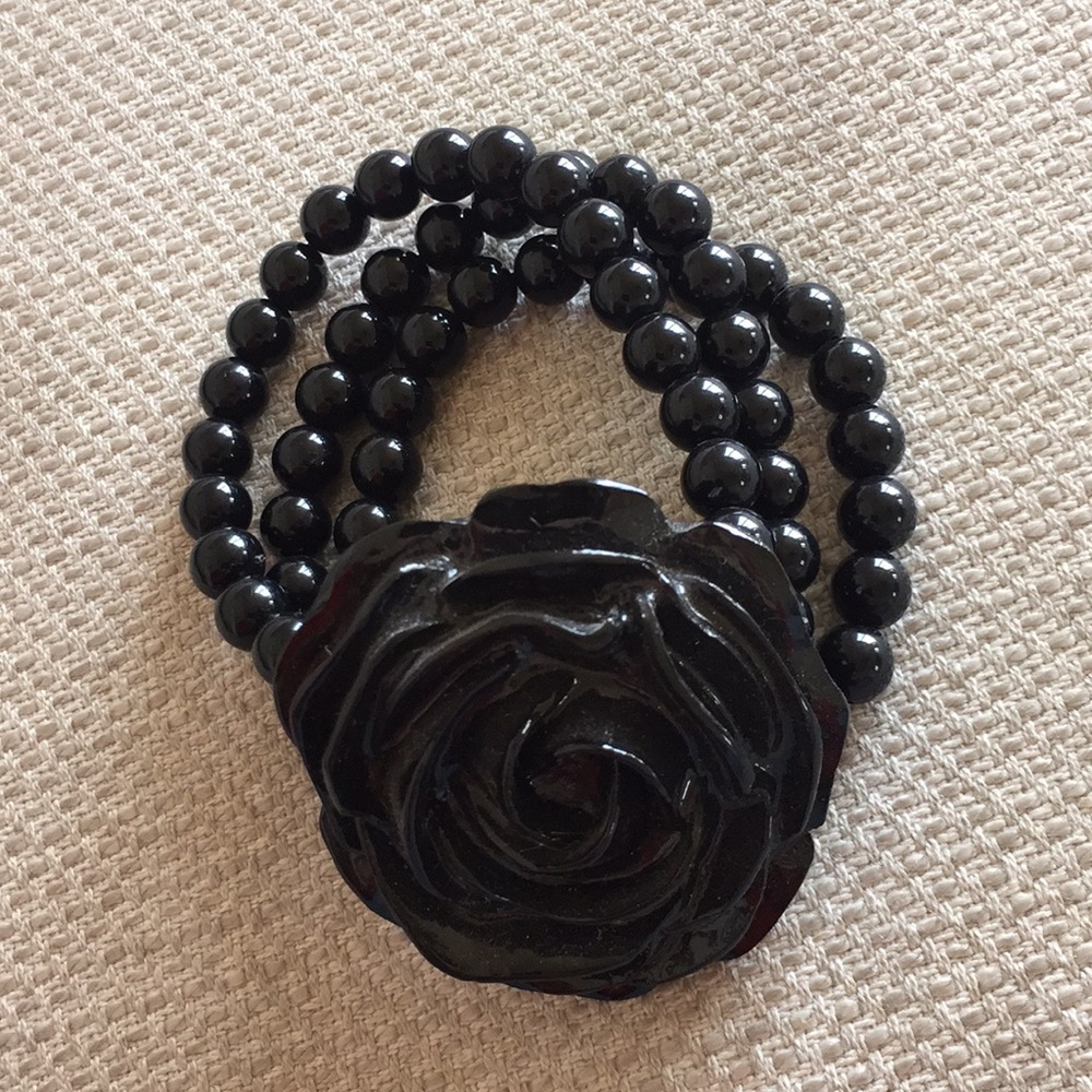 Black rose bracelet
